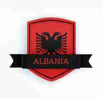 PSD gratuito bandera de la insignia de albania