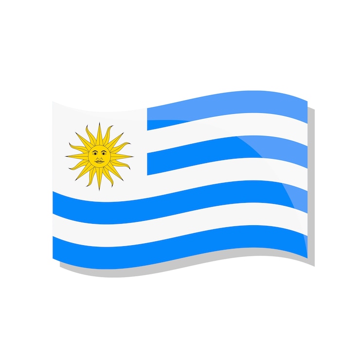 PSD gratuito bandera del uruguay ilustración