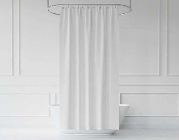 bañera con cortina