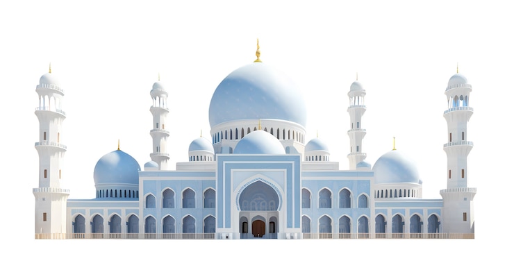 PSD Gratis bangunan masjid terisolasi