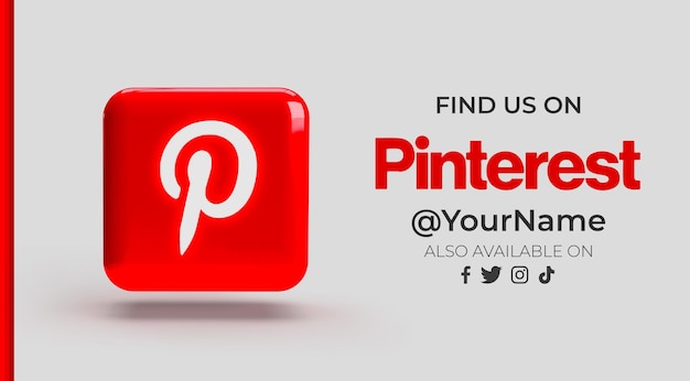 PSD gratuito banner de adquisición de seguidores para pinterest