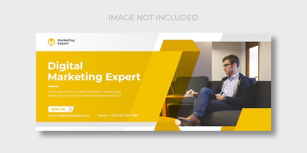 Banner de agencia de marketing digital y plantilla de banner de redes sociales