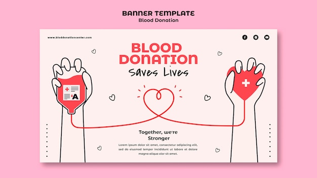 Banner atto umanitario per la donazione di sangue