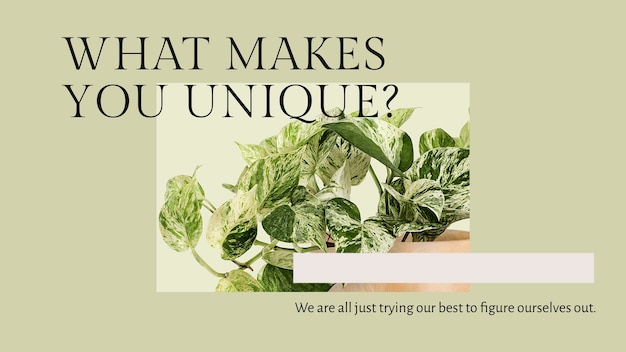 Banner de blog psd de plantilla inspiradora de plantas botánicas en estilo minimalista