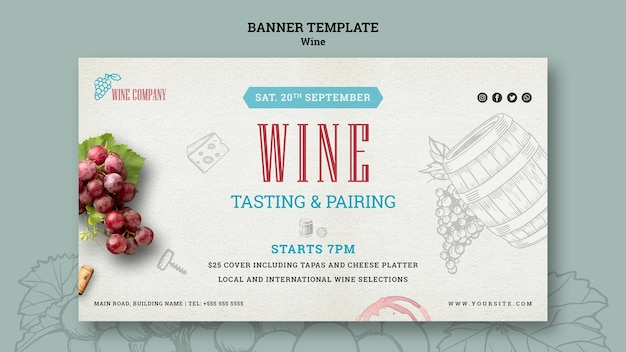 Banner para cata de vinos