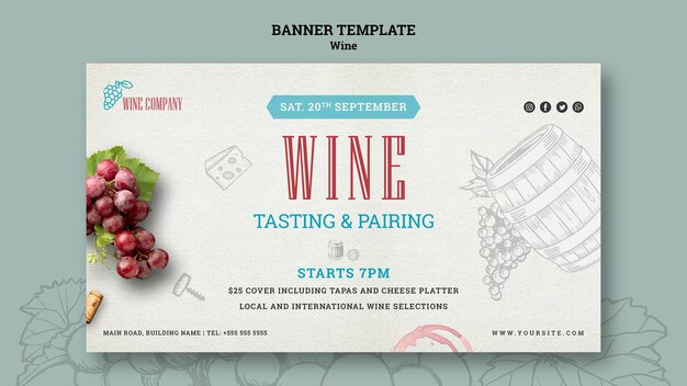 Banner para cata de vinos