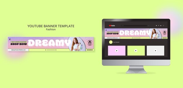 El banner de la colección de moda de YouTube