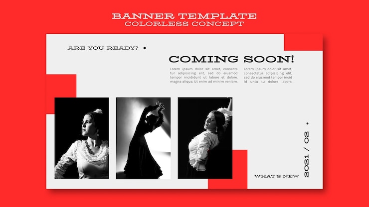 PSD gratuito banner de concepto incoloro