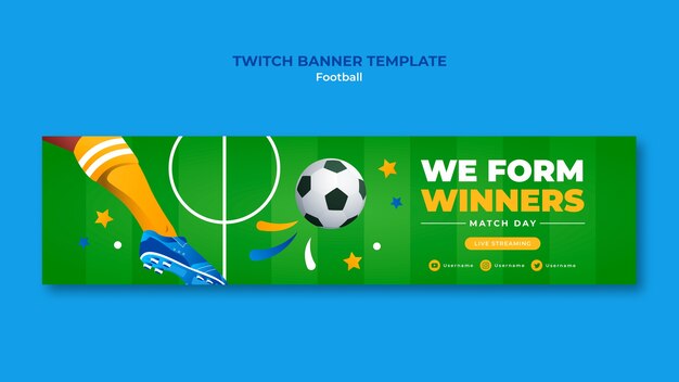 Banner de contracción del juego de fútbol