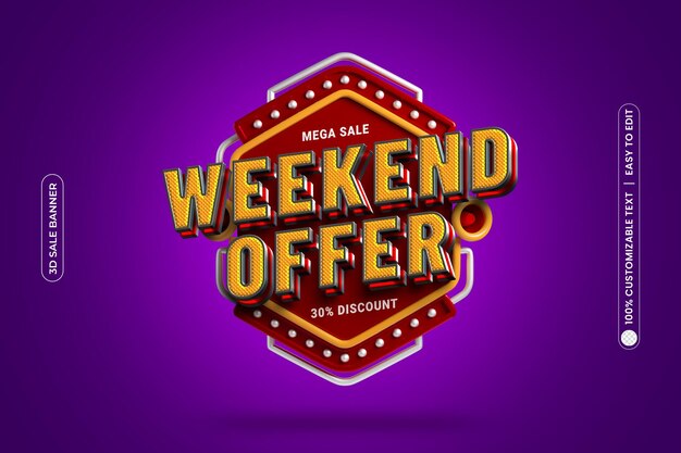 Banner creativo 3d de venta de año nuevo