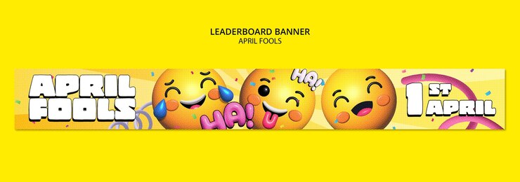 PSD gratuito banner della classifica della celebrazione del primo di aprile
