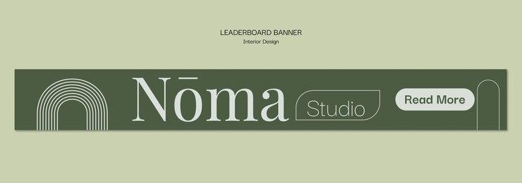 PSD gratuito banner della classifica noma studio per l'interior design