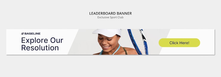 PSD gratuito banner della classifica per un club sportivo esclusivo