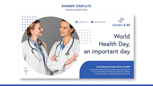 Banner della giornata mondiale della salute