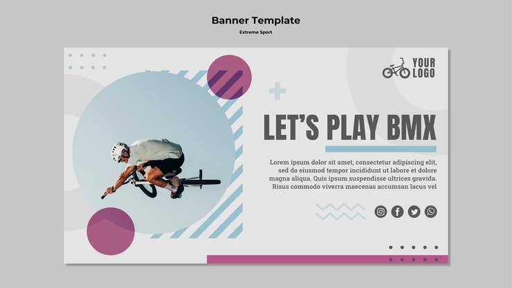 PSD gratuito banner de deporte extremo