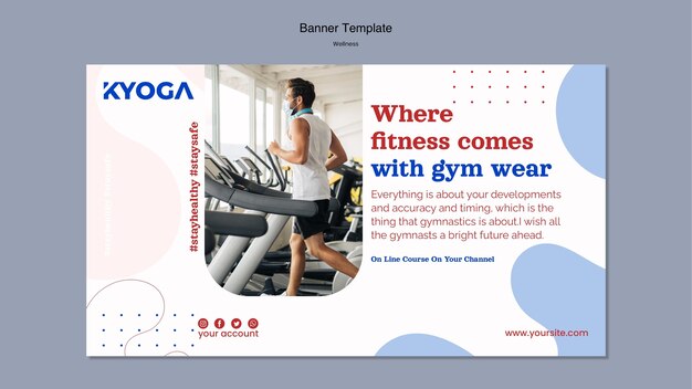Banner di benessere fitness