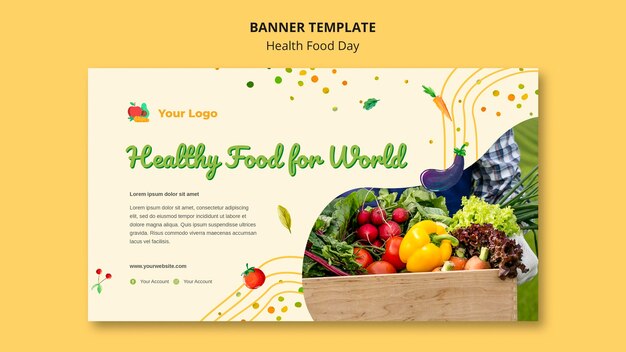 Banner di giornata alimentare salutare