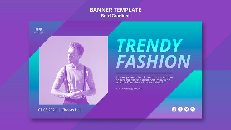 PSD gratuito banner di vendita di moda