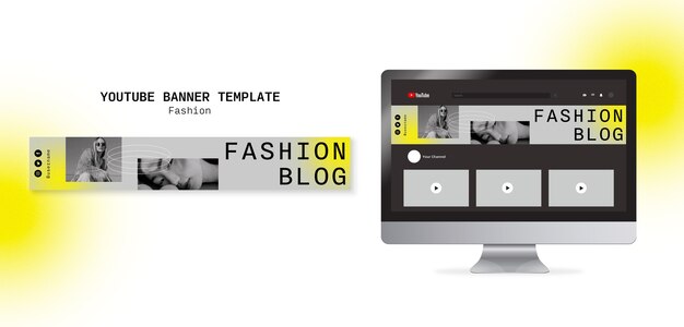 Banner di youtube di tendenze della moda