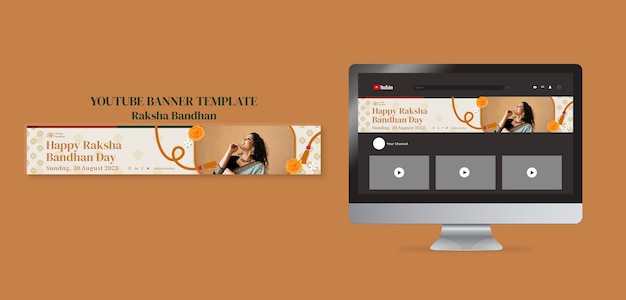 Banner di youtube per la celebrazione di Raksha bandhan