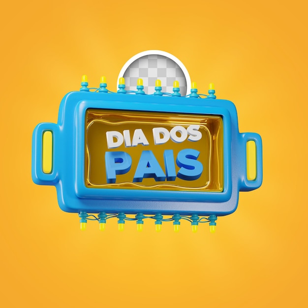 Banner día del padre dia dos pais ilustración 3d