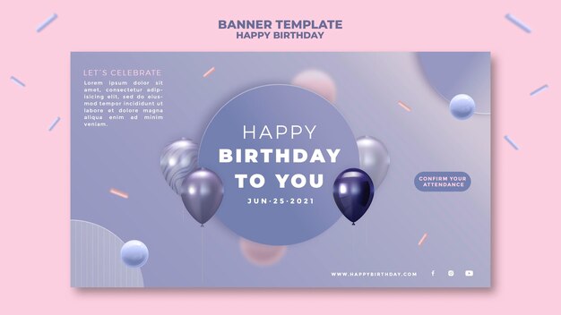 Banner de feliz cumpleaños