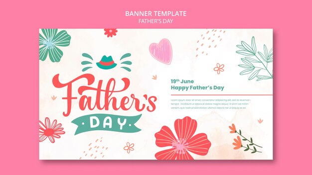 Banner floreale per la festa del papà