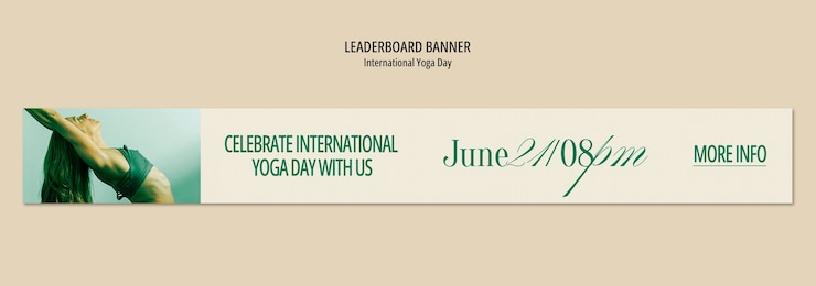 PSD Gratis banner hari yoga internasional