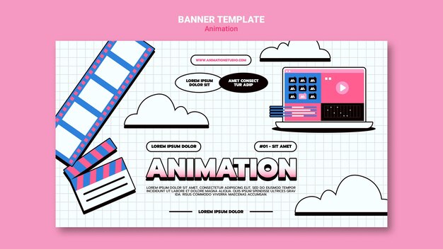Banner horizontal para animación por computadora