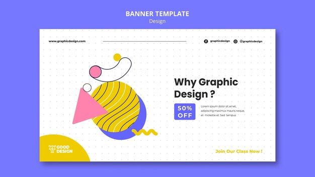 Banner horizontal para diseño gráfico