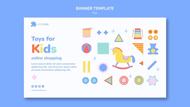 Banner horizontal para juguetes de niños online