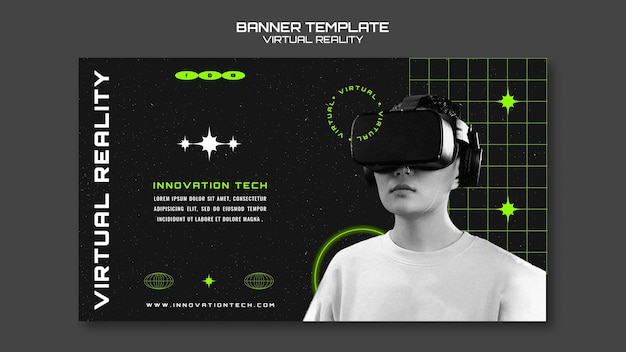 Banner horizontal de realidad virtual