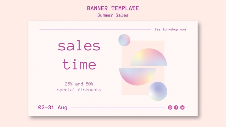 PSD gratuito banner horizontal de rebajas de verano