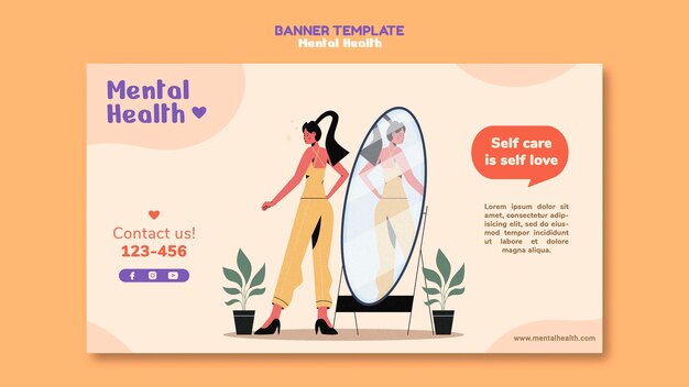 Banner horizontal de salud mental