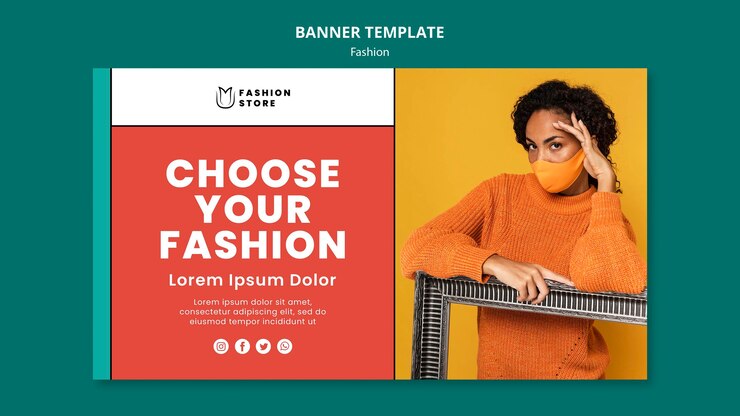 PSD gratuito banner horizontal de tendencias de moda