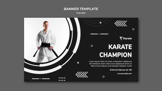 Banner karate klasse advertentiesjabloon