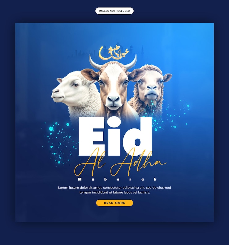 PSD Gratis banner media sosial festival islami iduladha mubarak atau templat postingan instagram