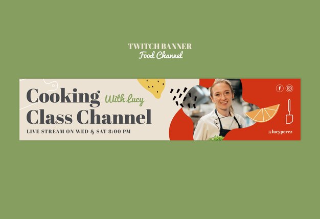 Banner de movimiento del canal de comida