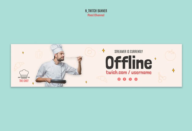 Banner de movimiento del canal de comida