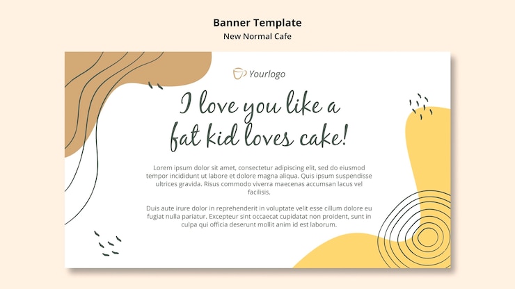 PSD Gratis banner new normal cafe template
