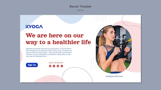 Banner orizzontale benessere fitness