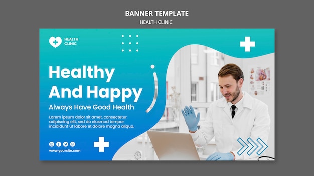 Banner orizzontale della clinica sanitaria