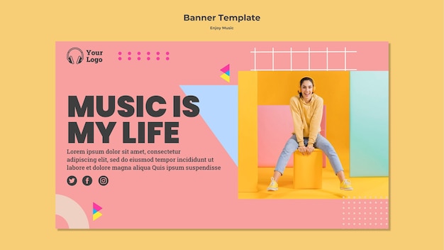 Banner orizzontale per ascoltare la musica