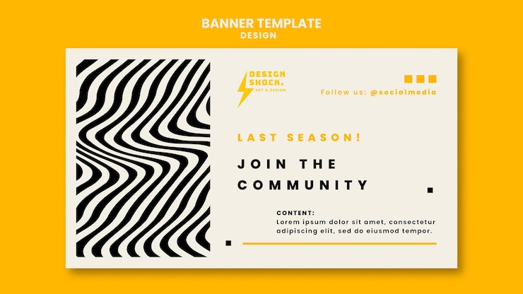 PSD gratuito banner orizzontale per corsi di graphic design