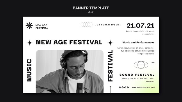 Banner orizzontale per festival di musica new age
