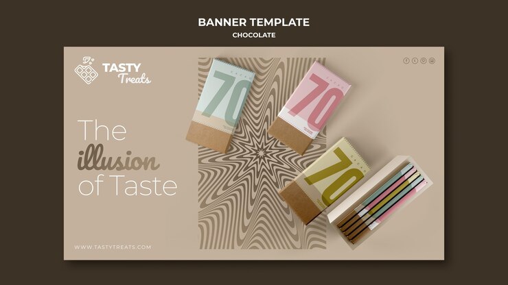 PSD gratuito banner orizzontale per il cioccolato