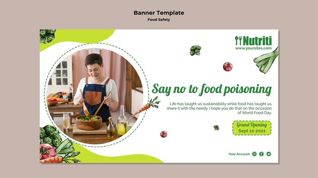 Banner orizzontale per la sicurezza alimentare