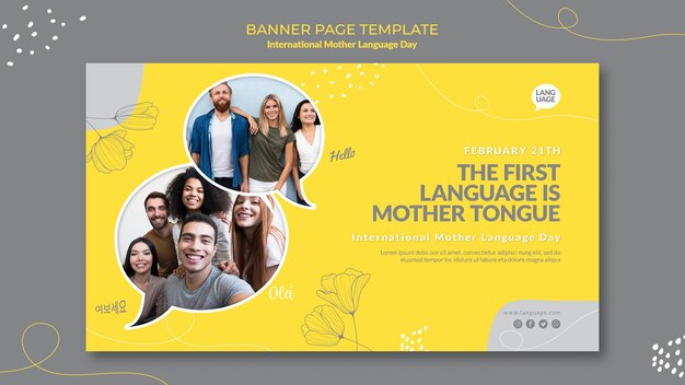 Banner per la giornata internazionale della lingua madre