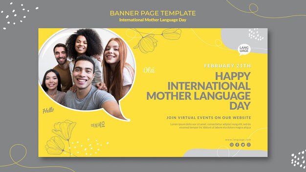 Banner per la giornata internazionale della lingua madre