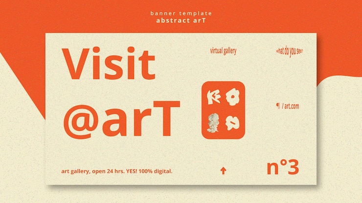 PSD gratuito banner de plantilla de anuncio de arte abstracto